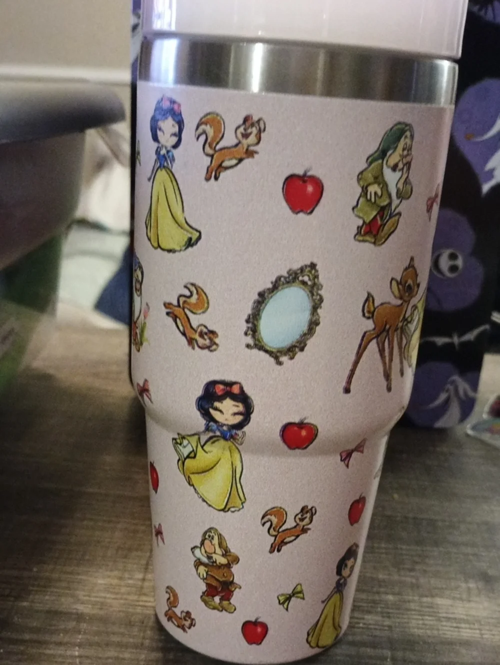 Snow White Stainless Steel Tumbler 14 Oz
